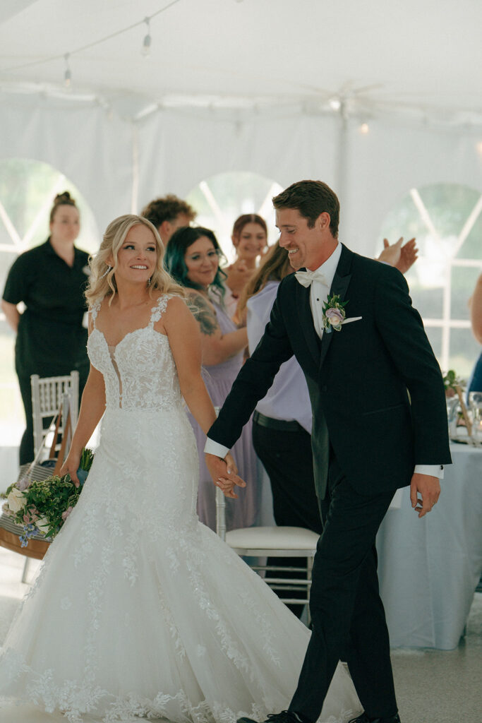 bride and groom at their wedding reception