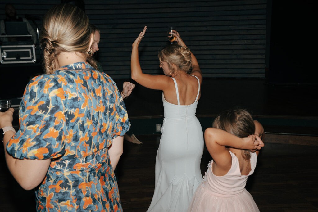 bride dancing at their wedding party