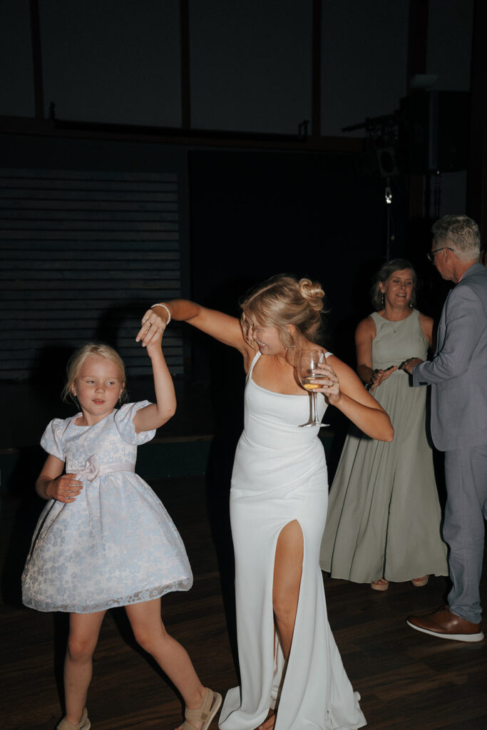 bride dancing at her wedding party