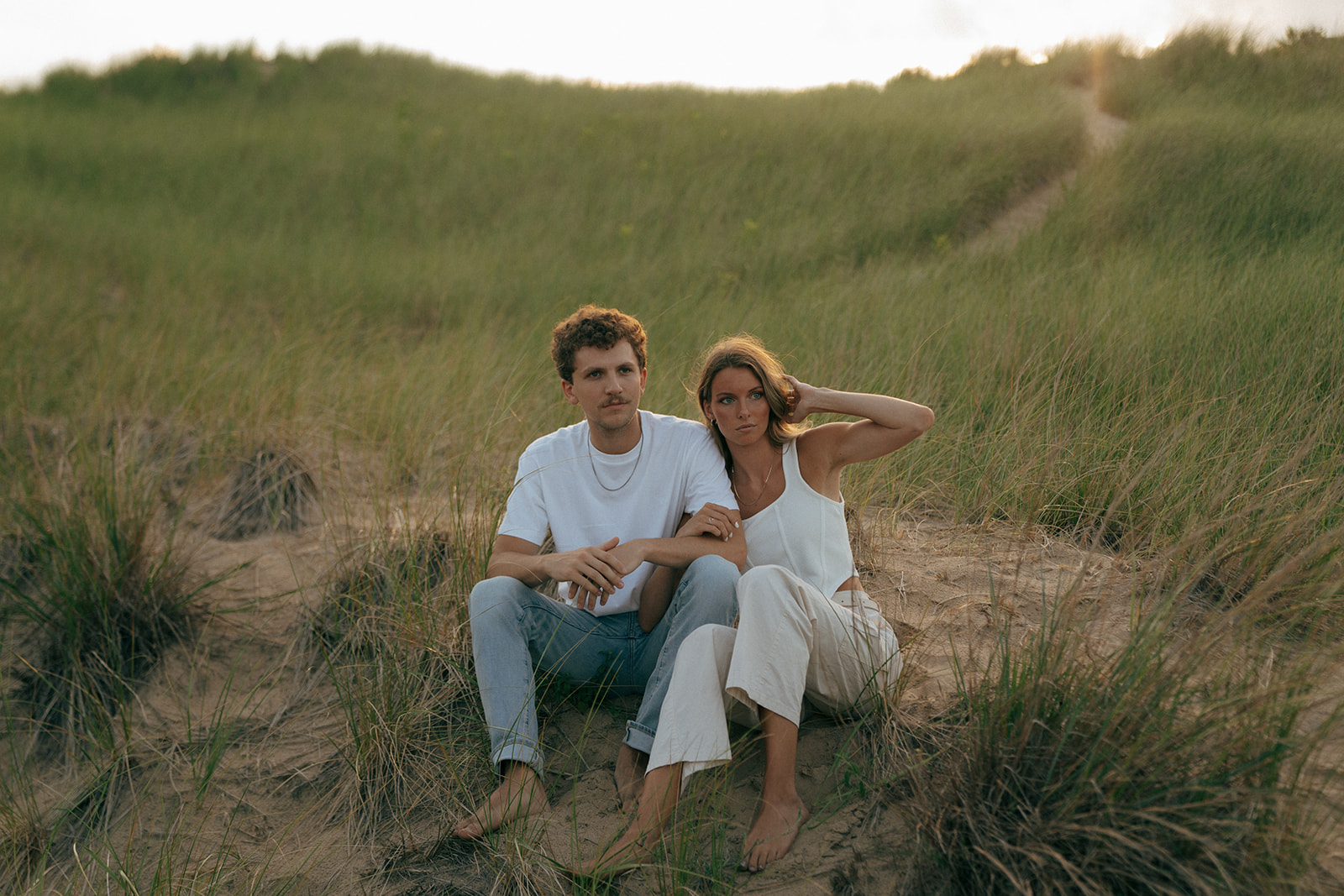 Fun Engagement Session at Oval Beach, MI