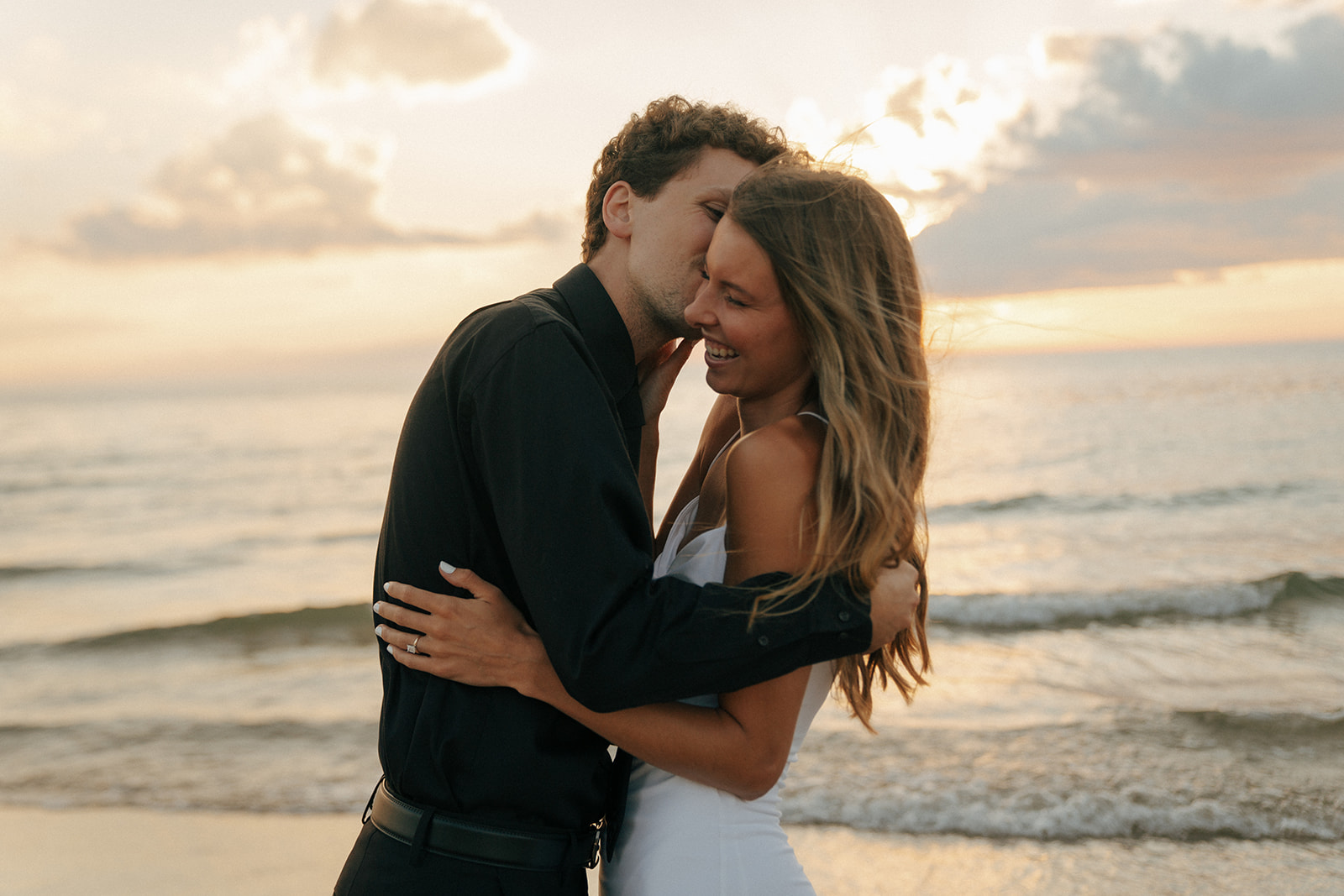 Fun Engagement Session at Oval Beach, MI