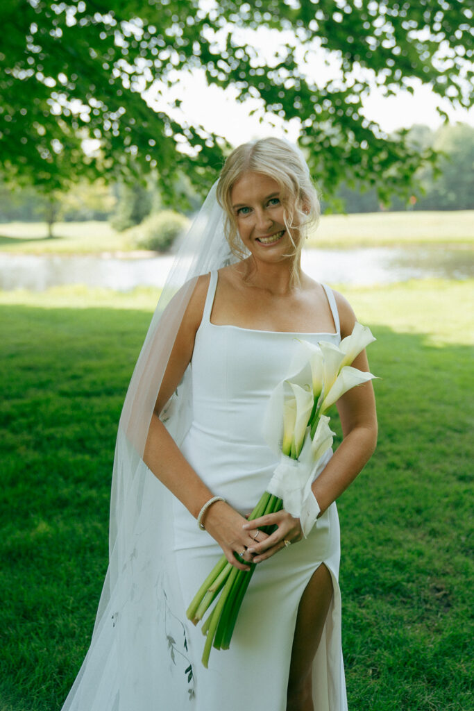 picture of the bride before the wedding ceremony