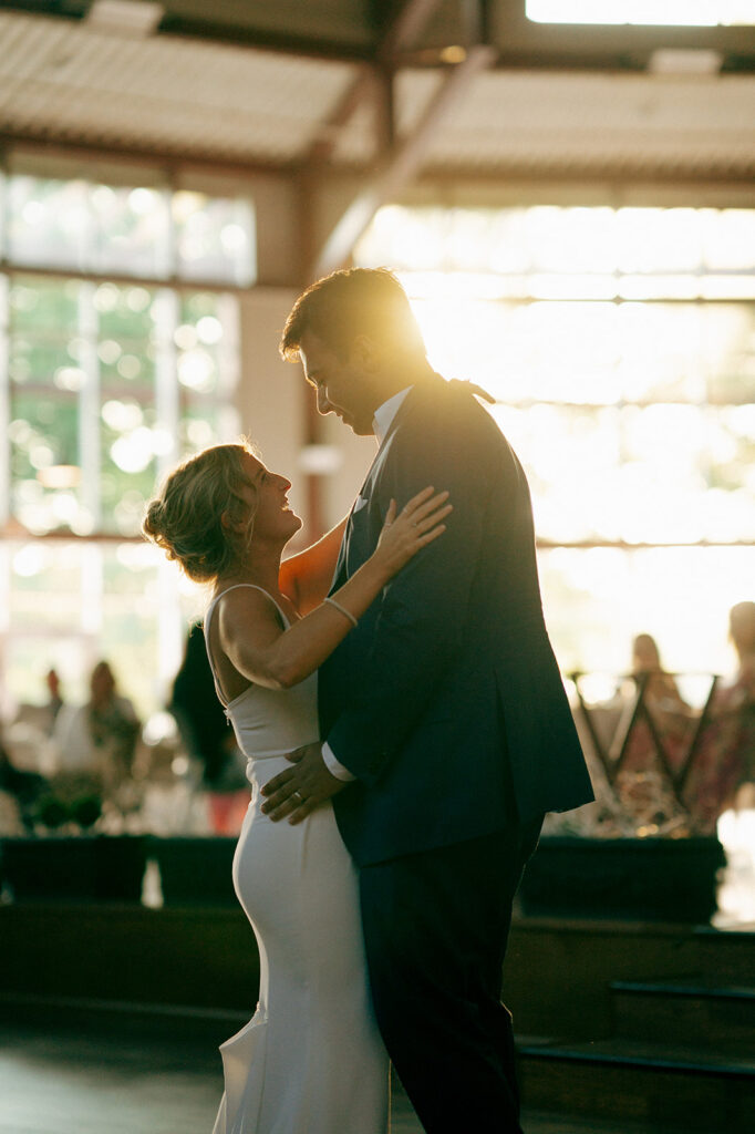 bride and groom first dance