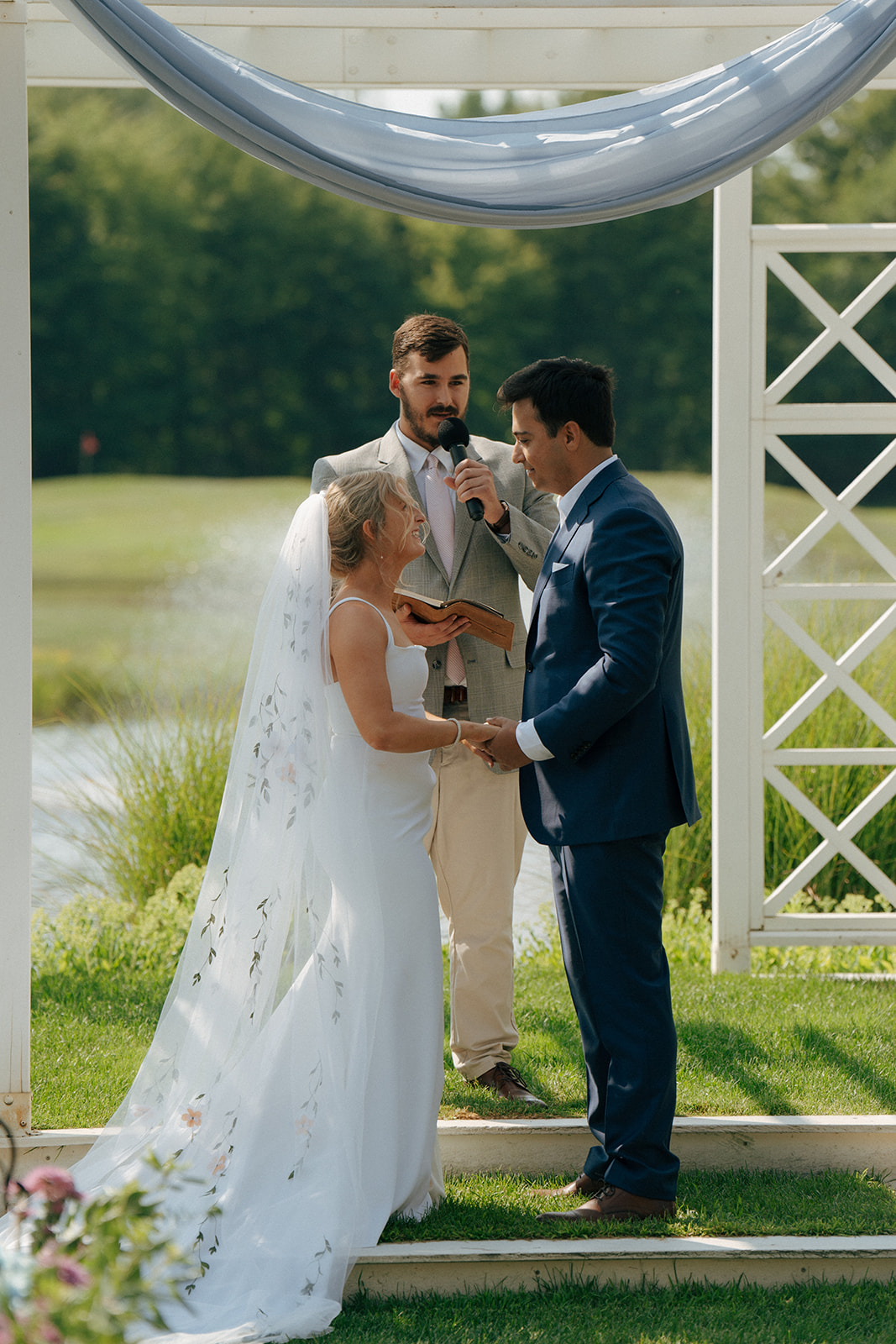 happy couple at their wedding ceremony