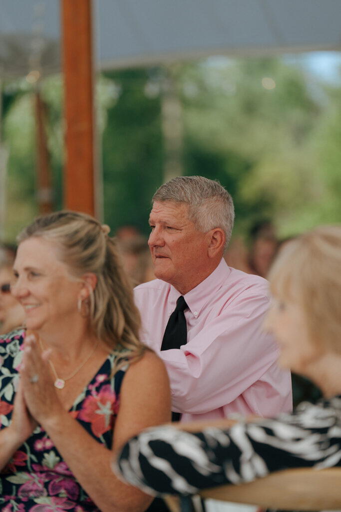 guests at the wedding reception