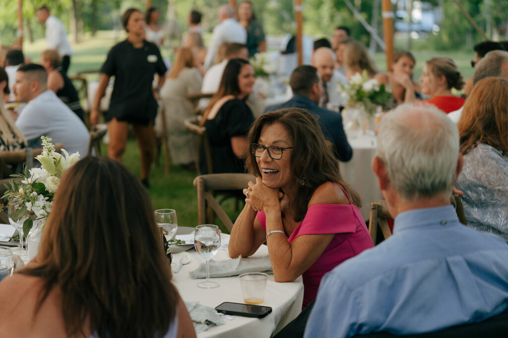 guests at the wedding reception