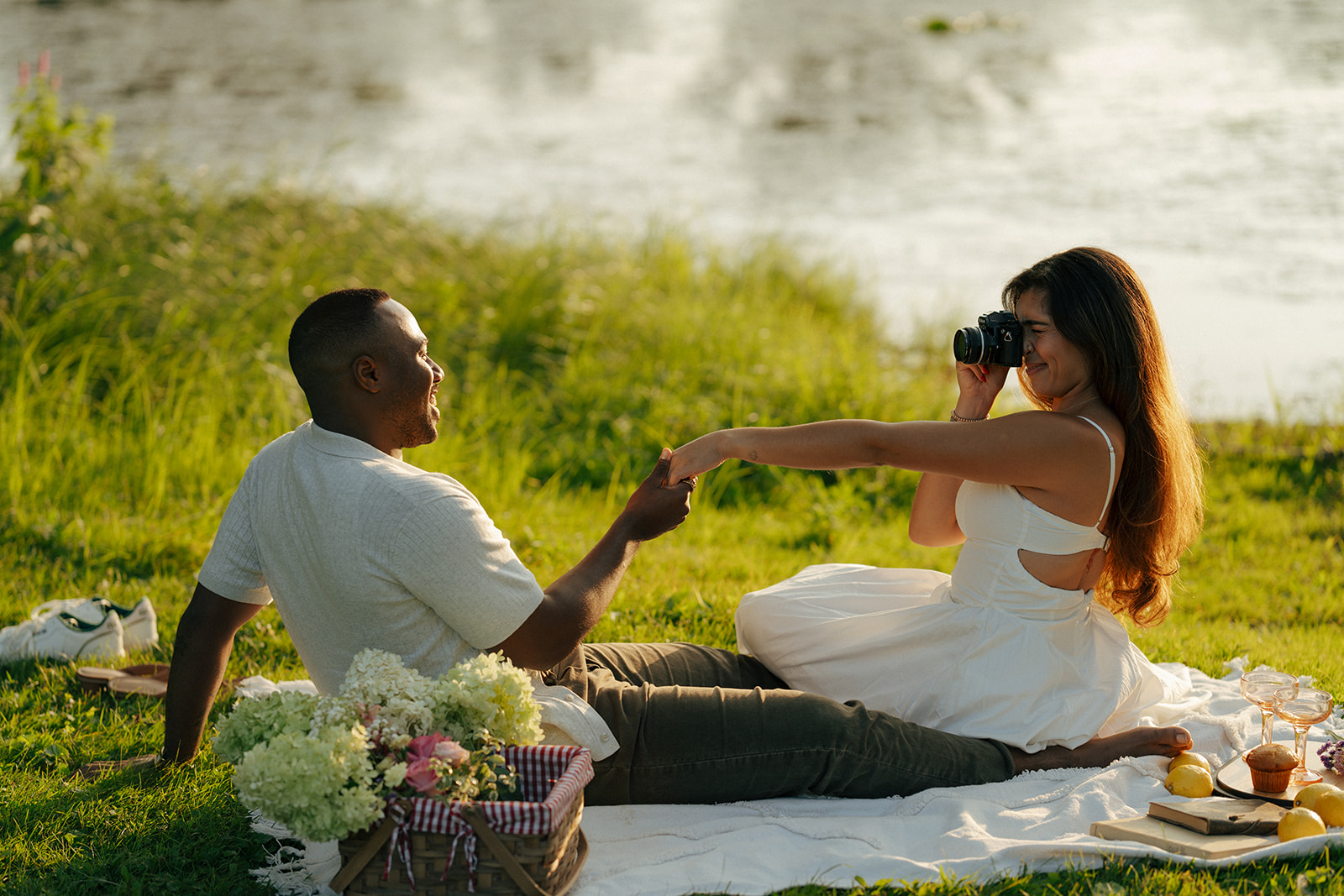 Playful Summer Couple Session in Grand Rapids, MI