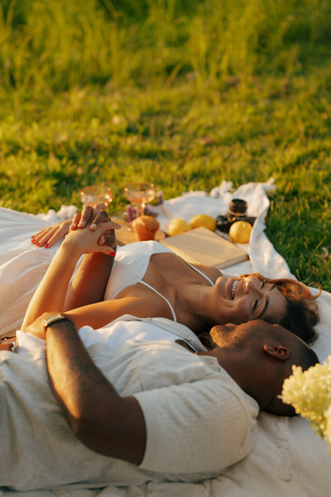 couple at their dream picnic