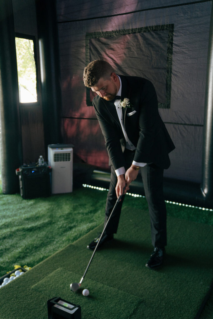 groom before his wedding ceremony