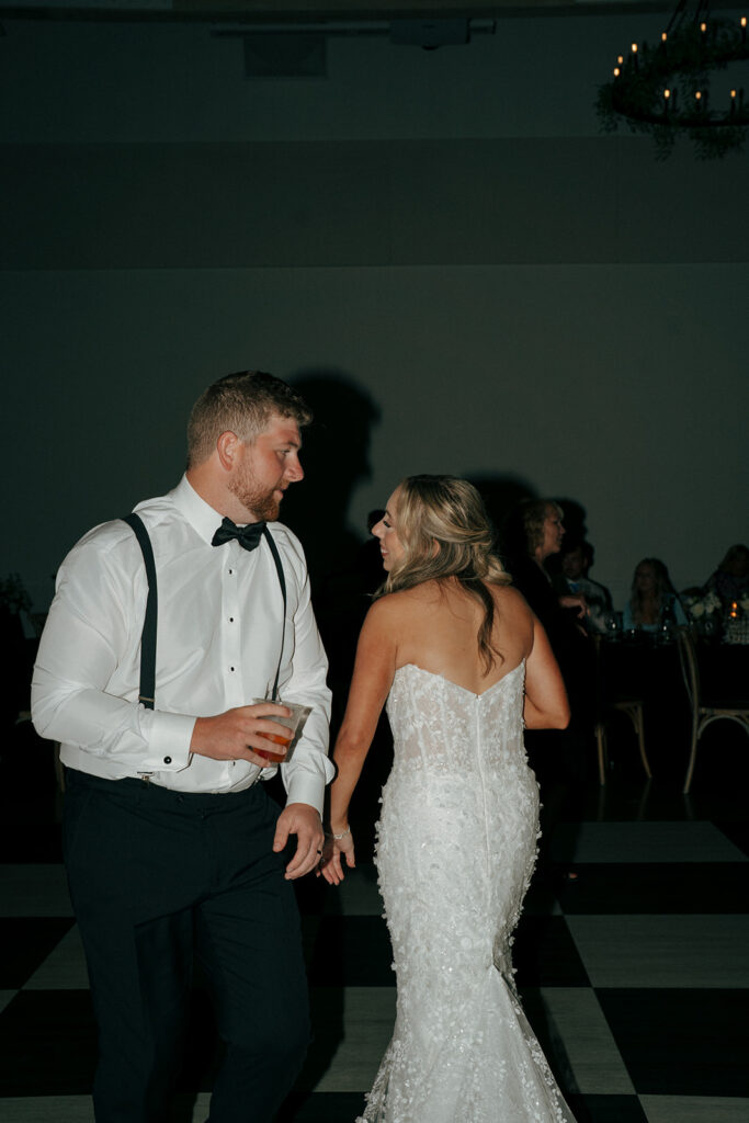 bride and groom at their dream wedding reception