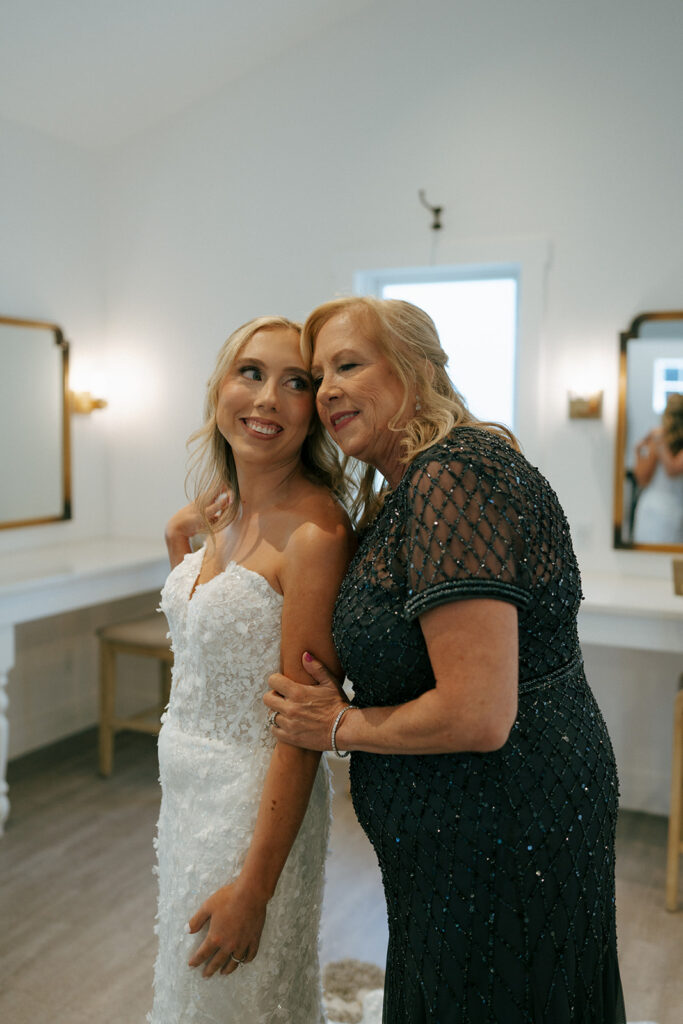 cute picture of the bride and her mom