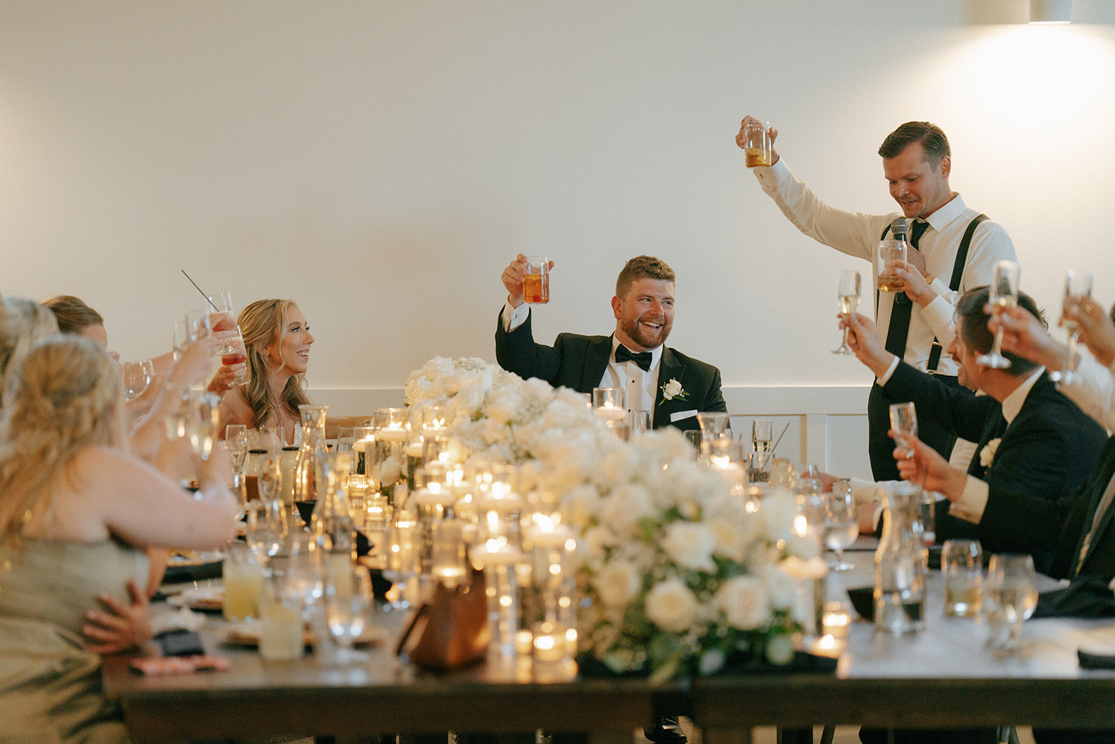 bride and groom at their wedding reception