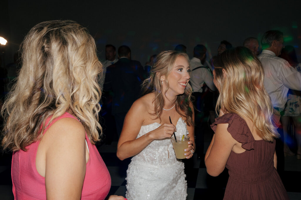 bride at her wedding party