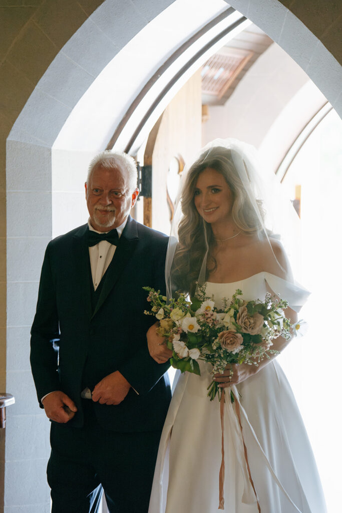 bride walking down the aisle