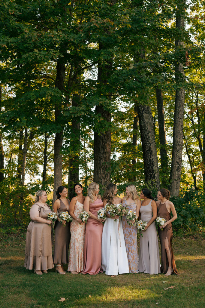 bride and her bridesmaids after the ceremony