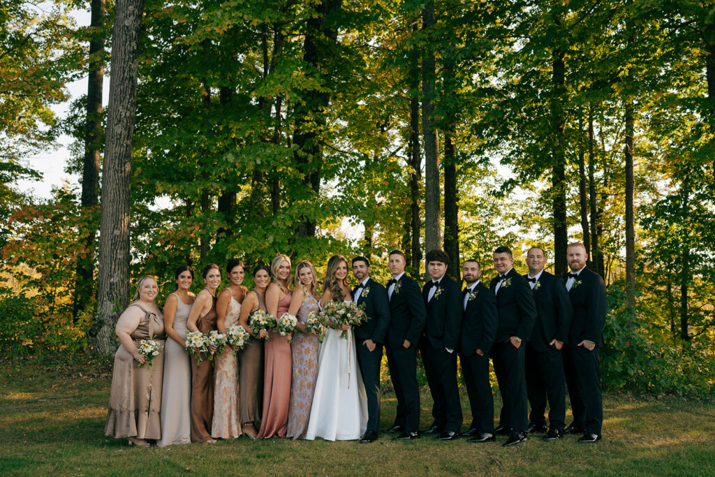 picture of bride and groom with their friends