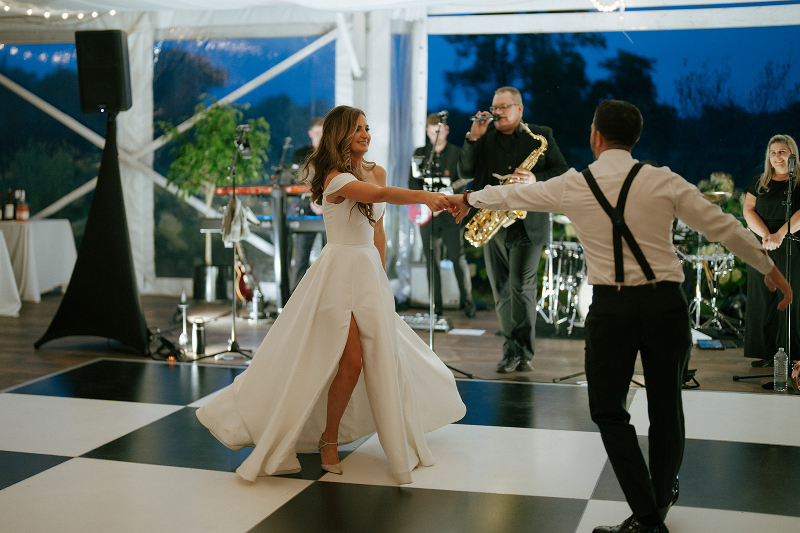 cute couple dancing