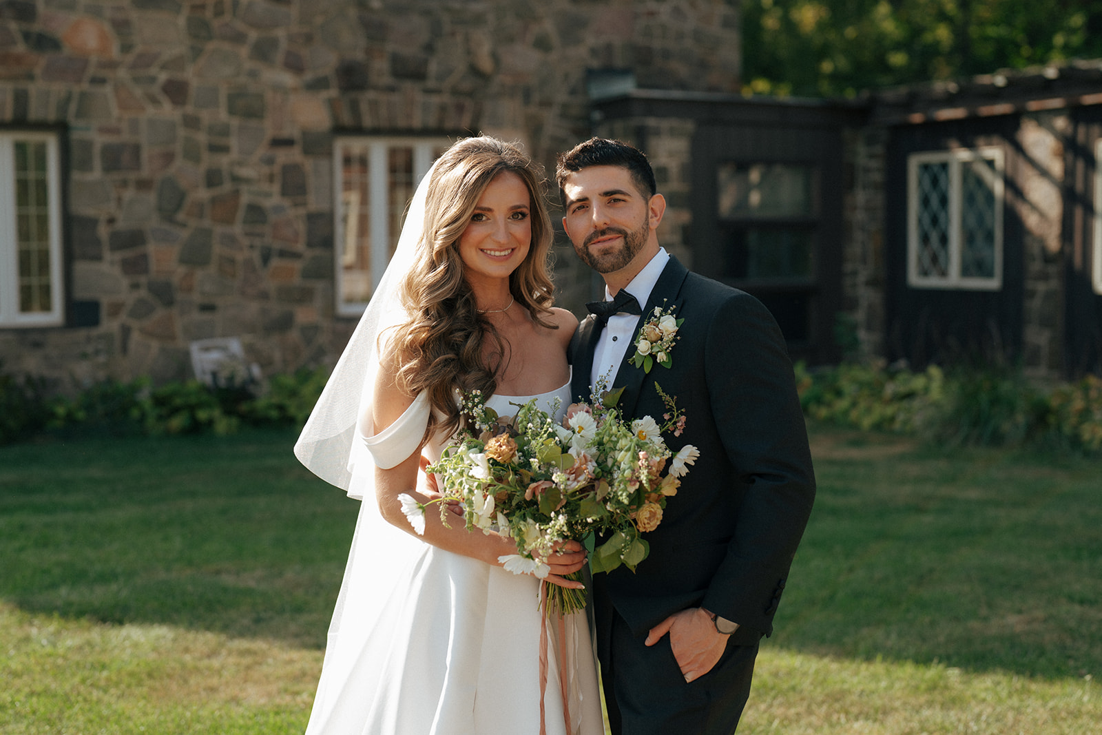 bride and groom at their dream wedding day