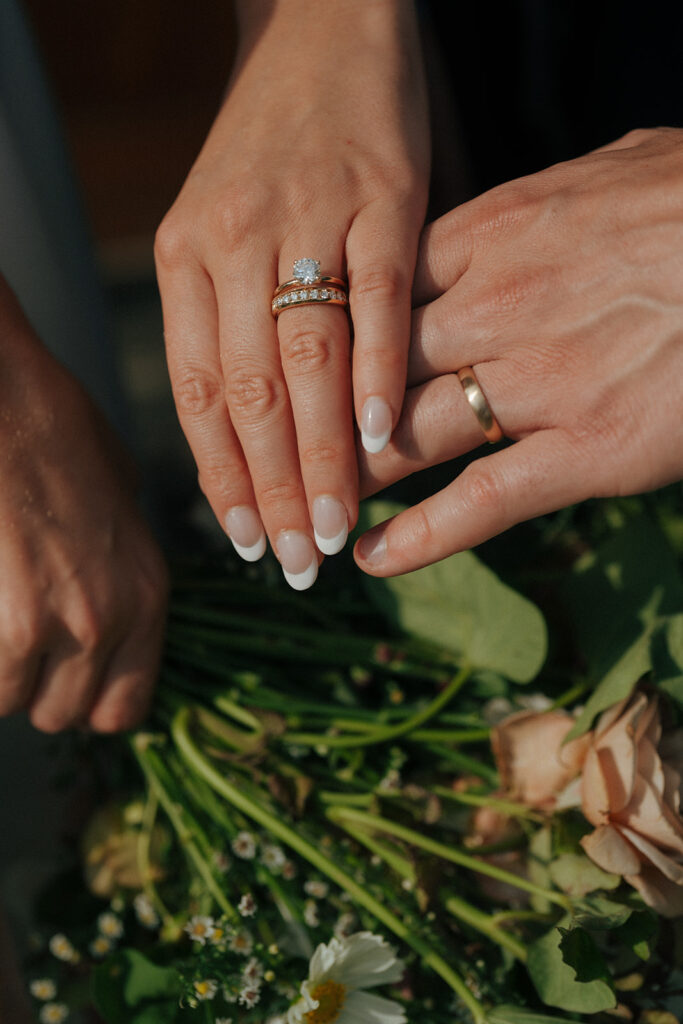 closeup of the wedding ring