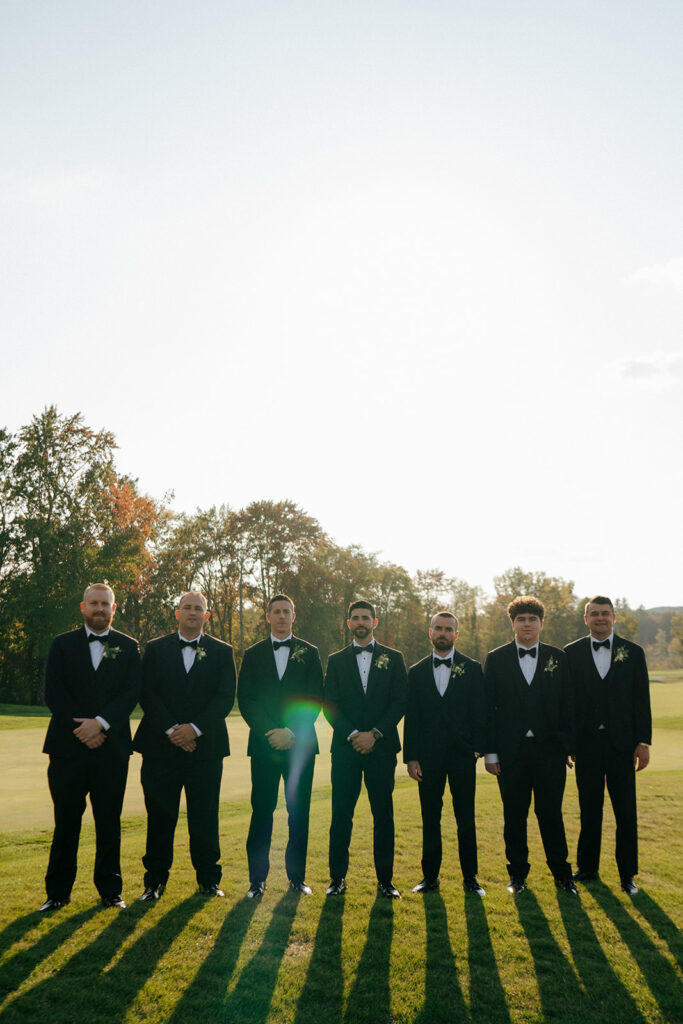 groom and his friends at the luxurious wedding