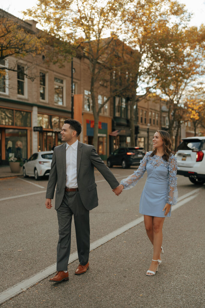 couple at their dream photoshoot in michigan