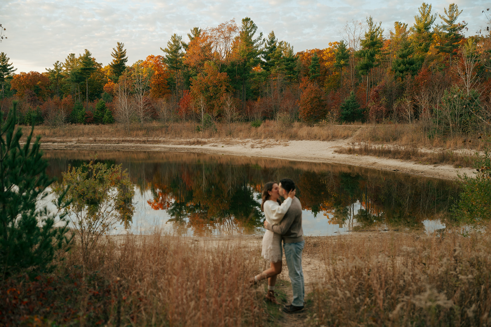 Colorful Fall Engagement Session in Downtown Holland, MI