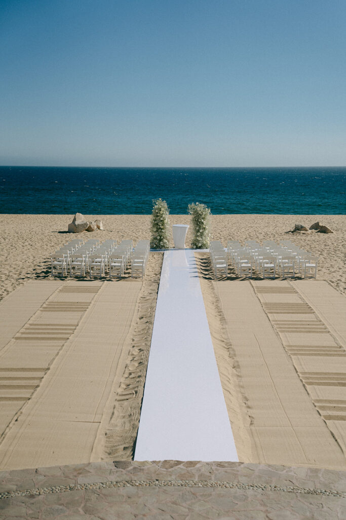 stunning beach ceremony decor