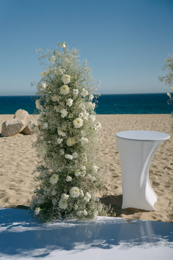 stunning florals at the los cabos wedding