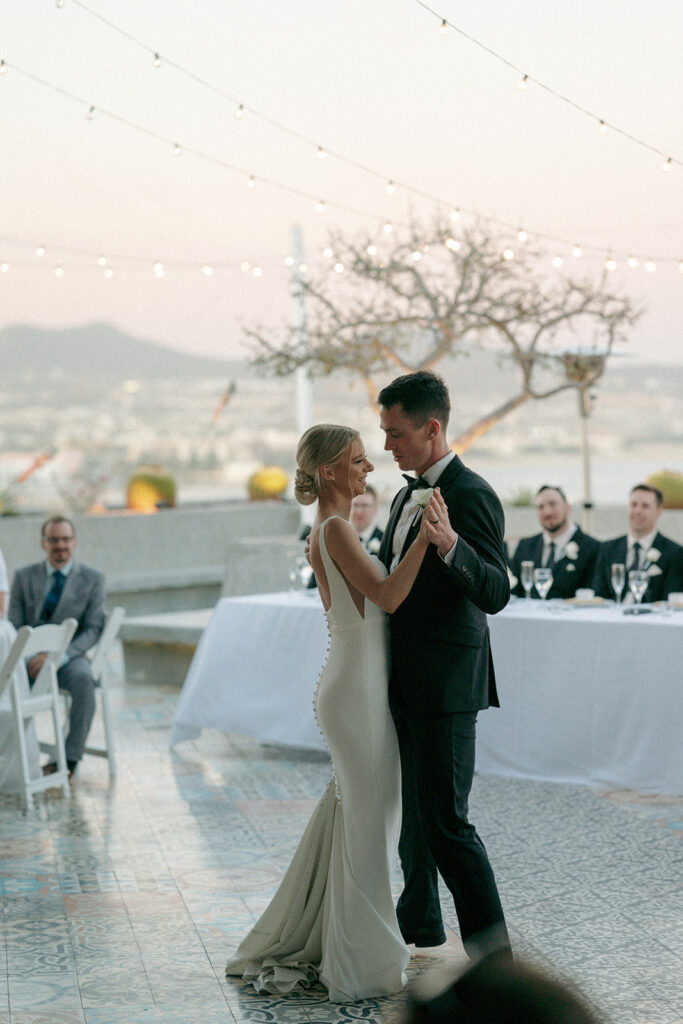 newlyweds dancing at their reception