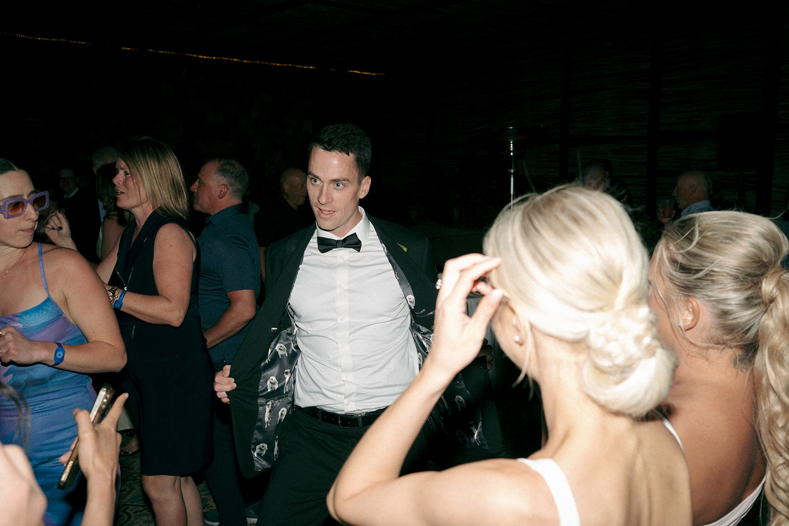 newlyweds dancing at their reception party