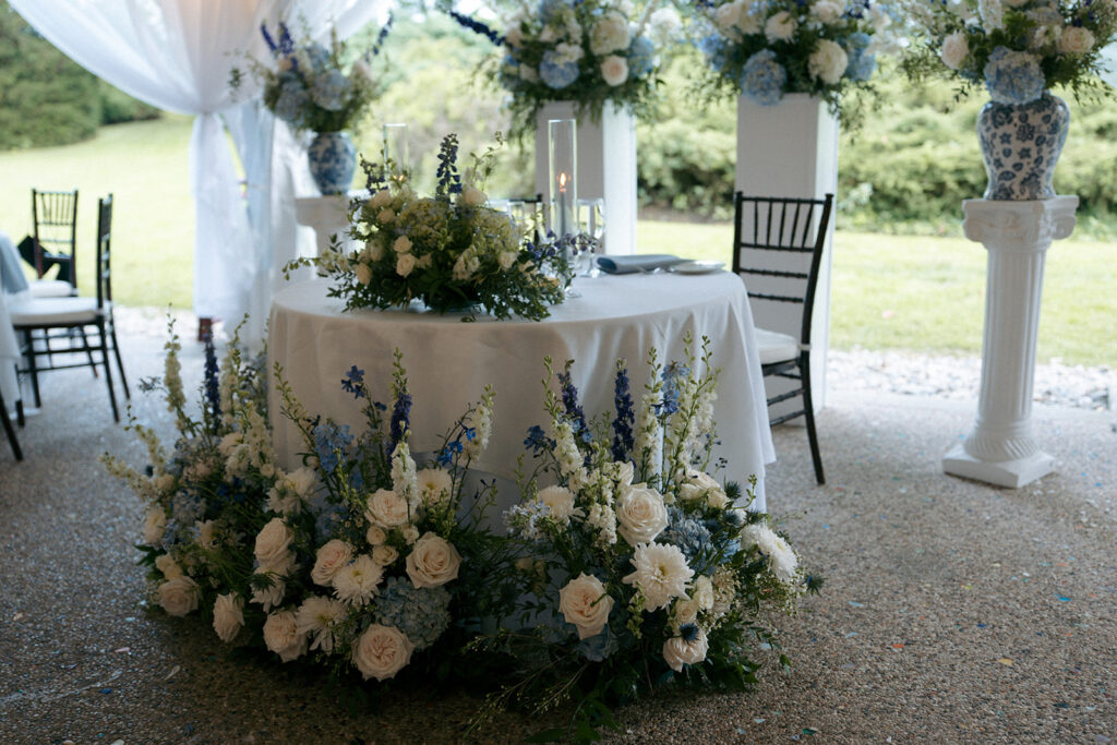 Stunning florals at the wedding reception