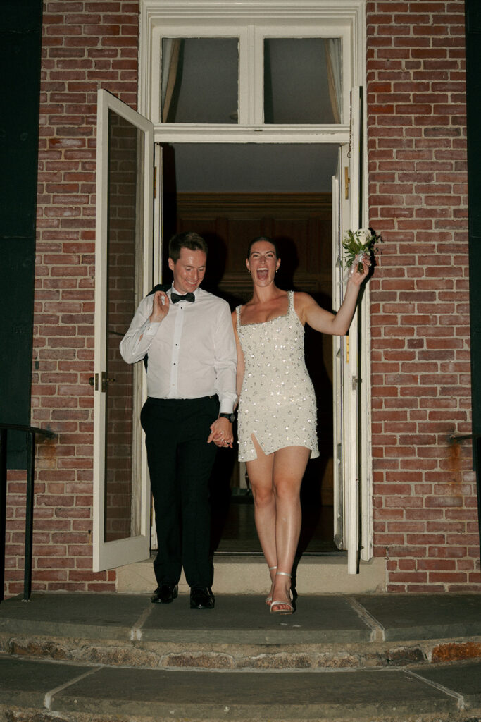 Couple at their dream wedding reception
