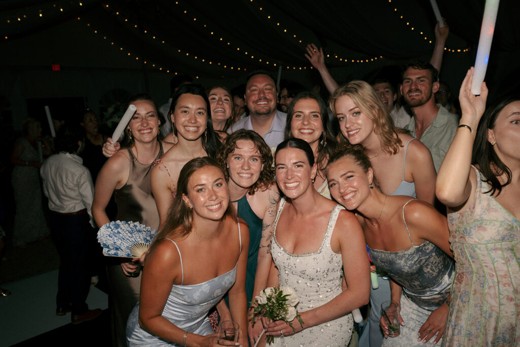 Guest having the best time at the wedding reception party