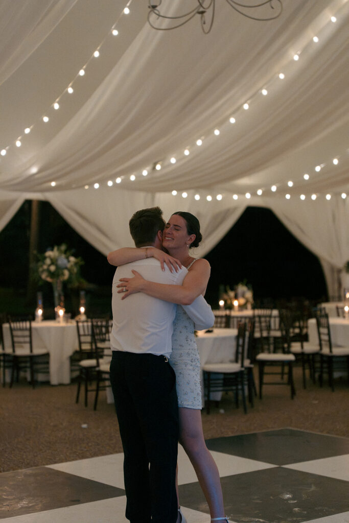 Newlyweds at their dream reception party
