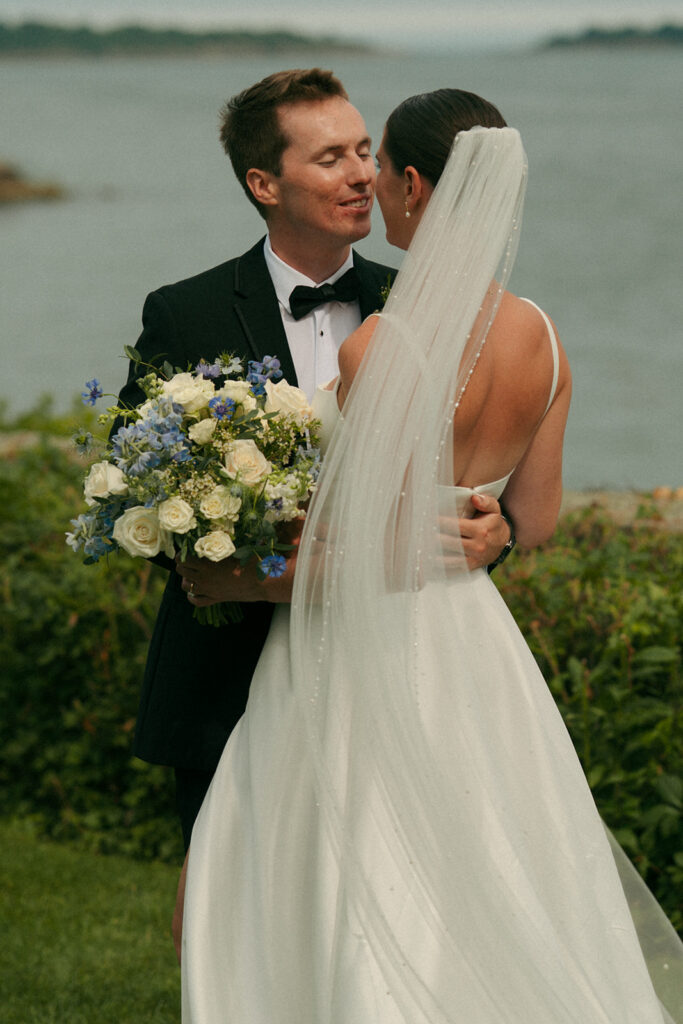 Golden hour bridal portraits in Massachusetts