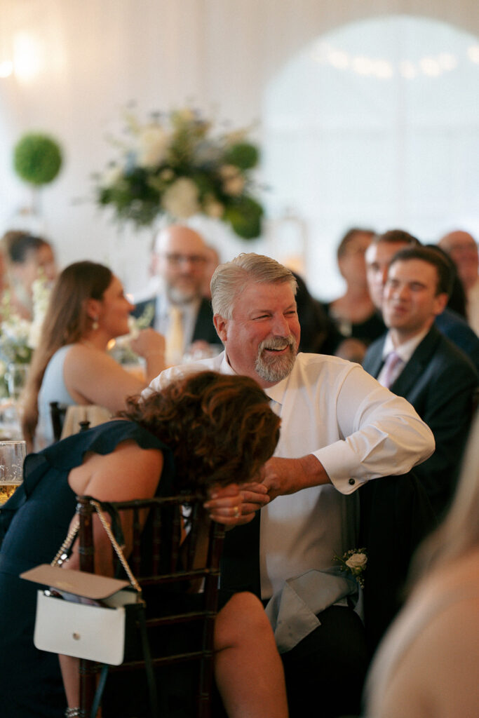 wedding guests at the reception party