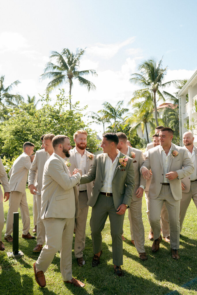 picture of the groom and his friends