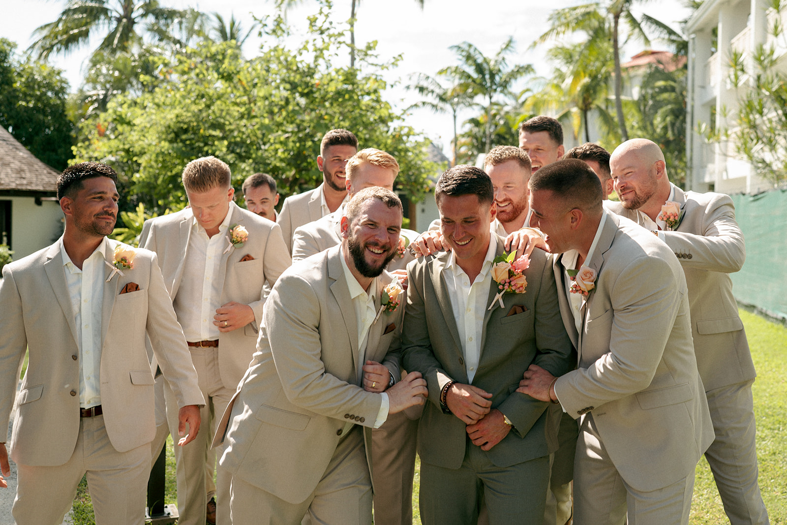 fun picture of the groom and his friends