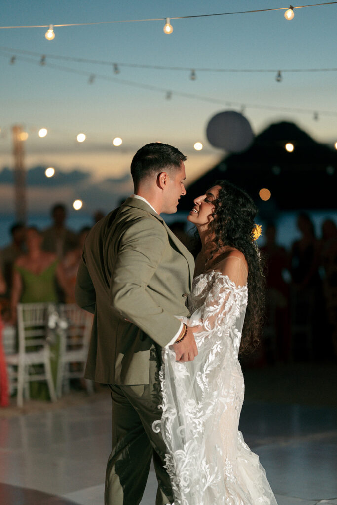 newly married couple at their reception