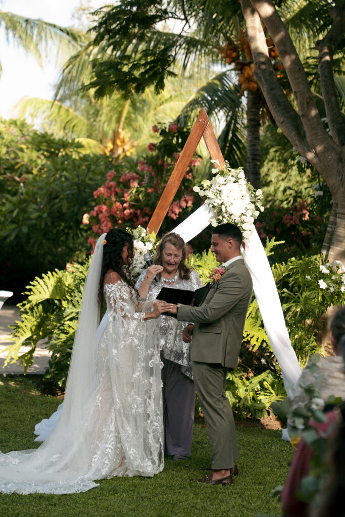 happy couple at their dream intimate wedding