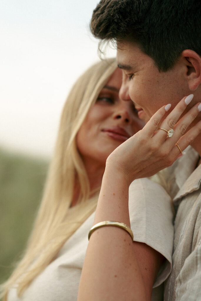 happy couple at their dream engagement photoshoot