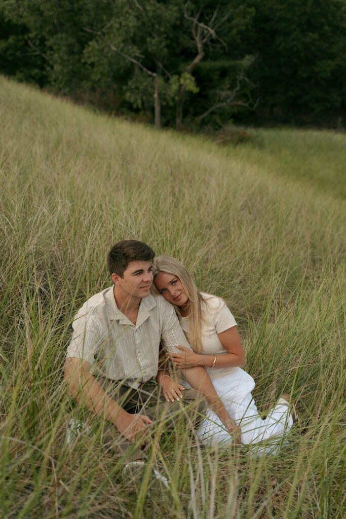 playful couple session in michigan