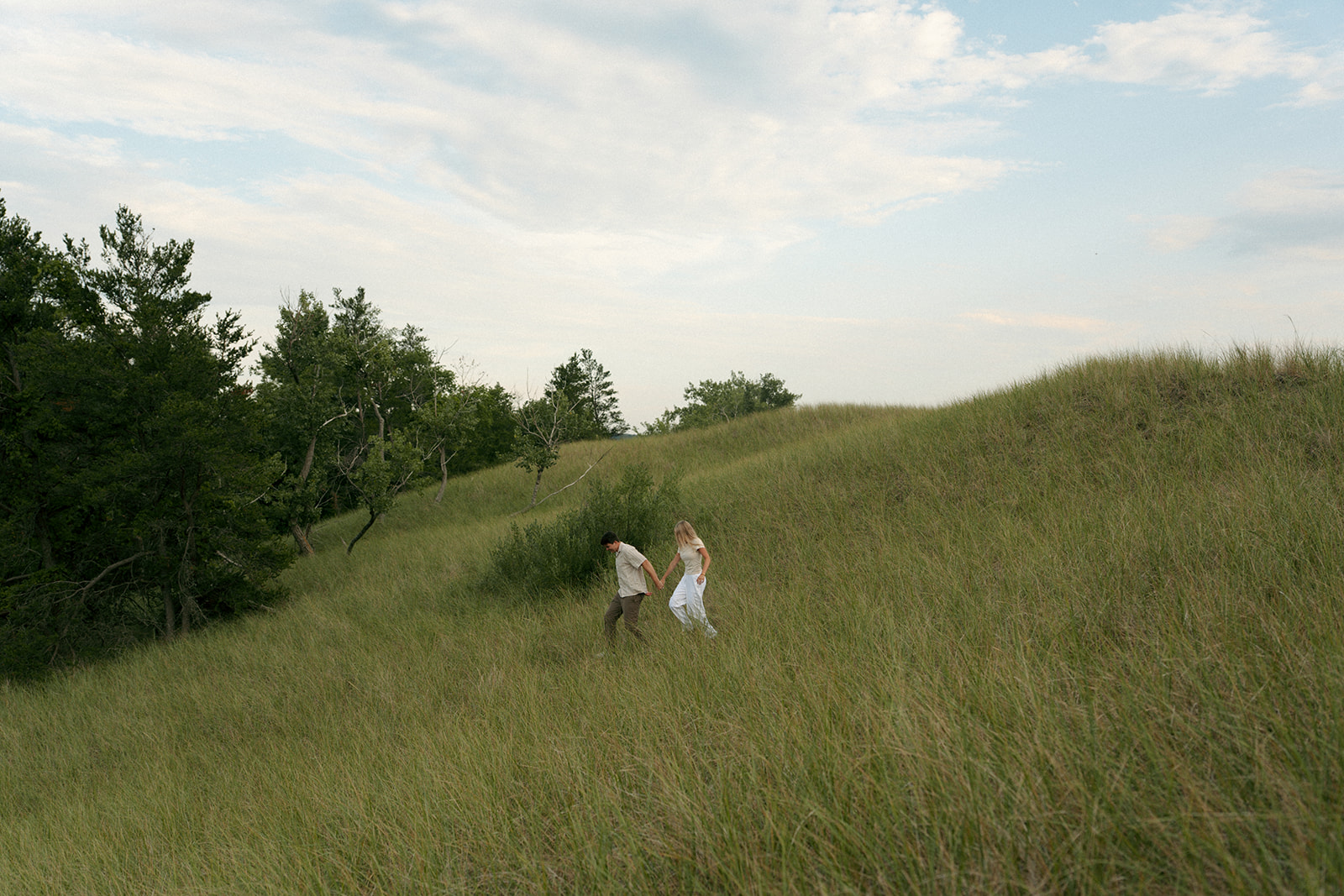 Annika & Charlie’s Dreamy Muskegon Beach Engagement Photos
