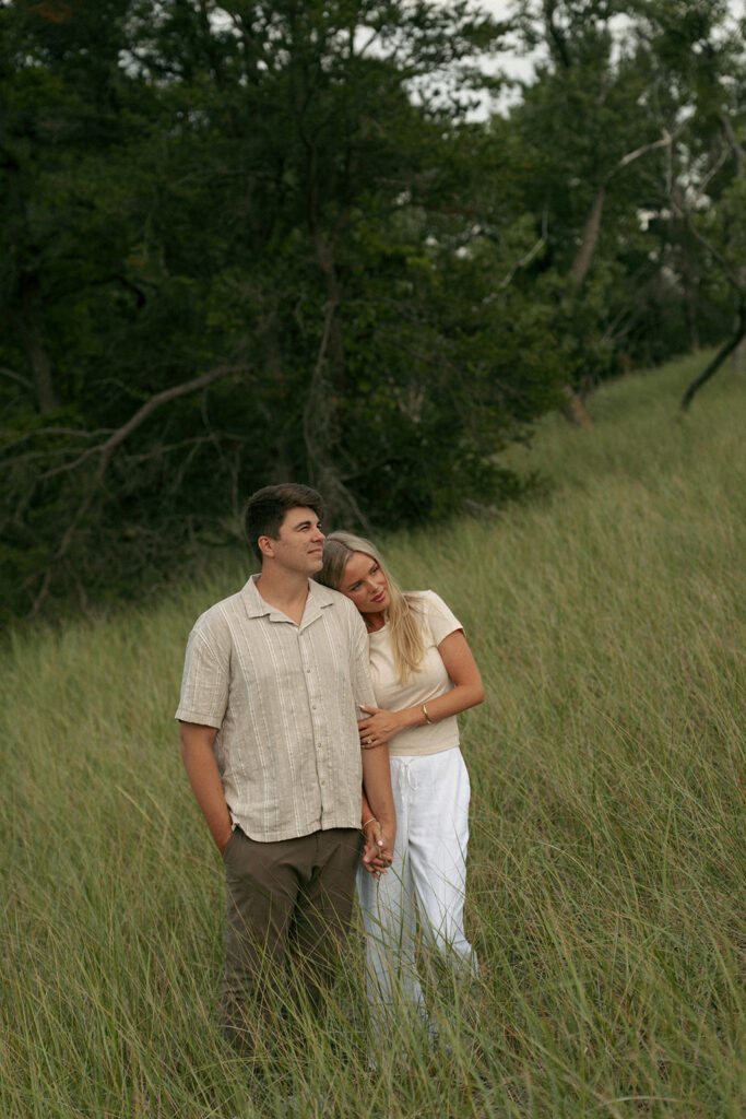 happy couple at their dream session in michigan
