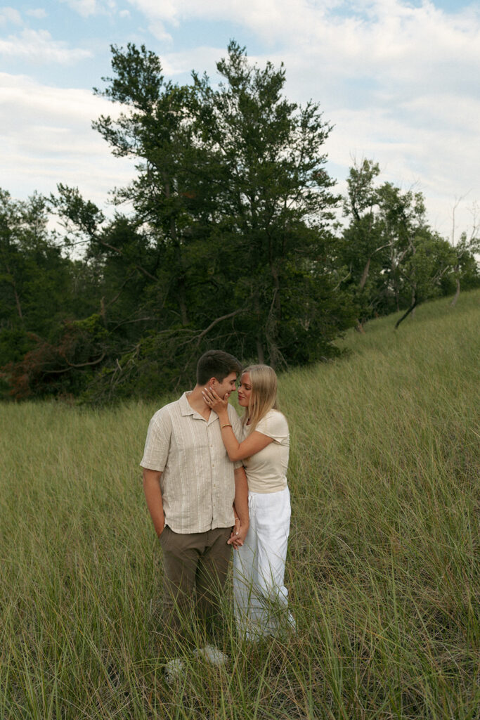 cute couple dancing during their photoshoot