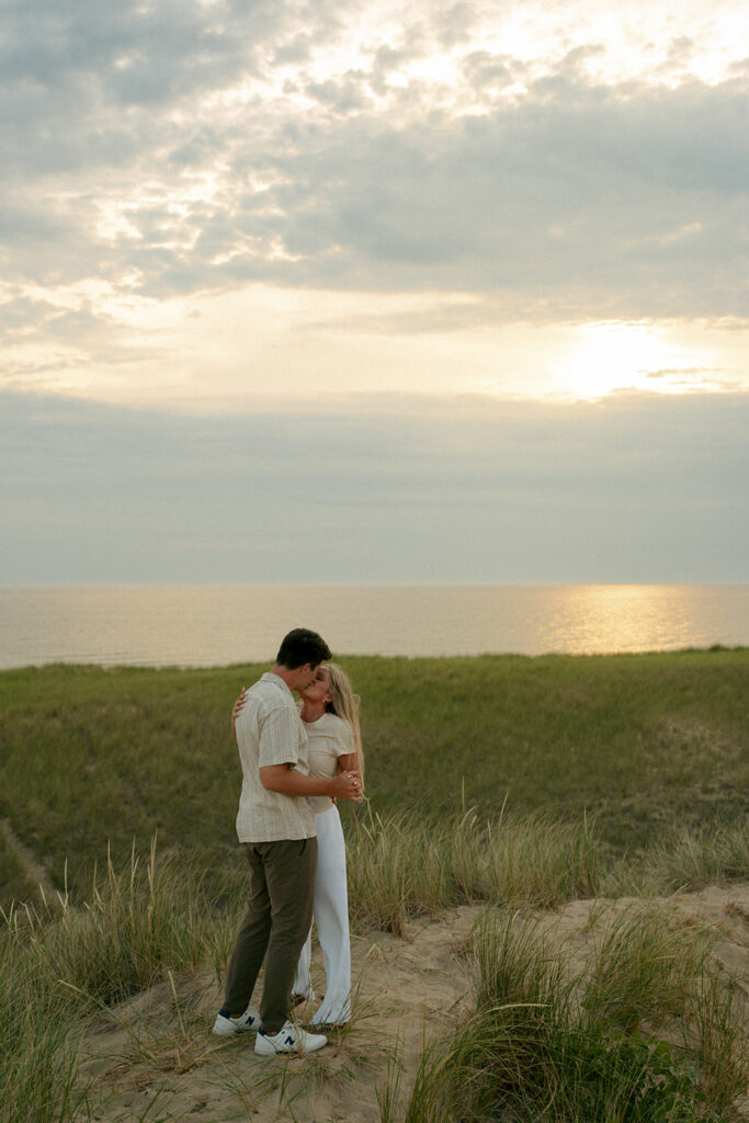golden hour couple session in michigan