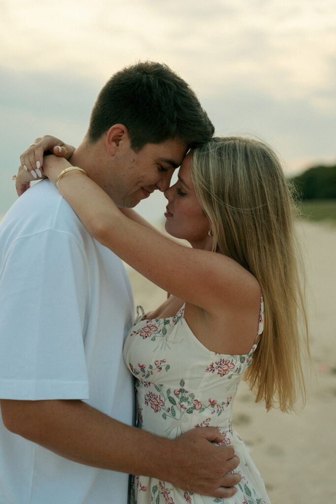 couple hugging during their playful couple session
