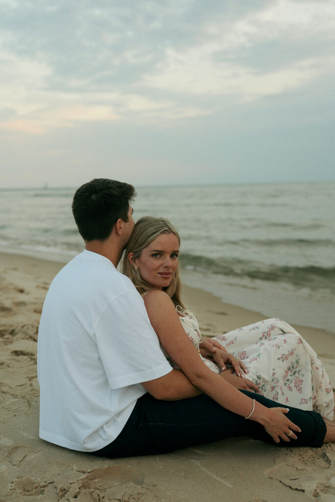 couple posing for the camera during their photoshoot