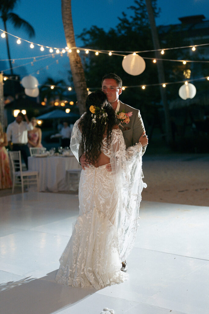 cute couple at their first dance