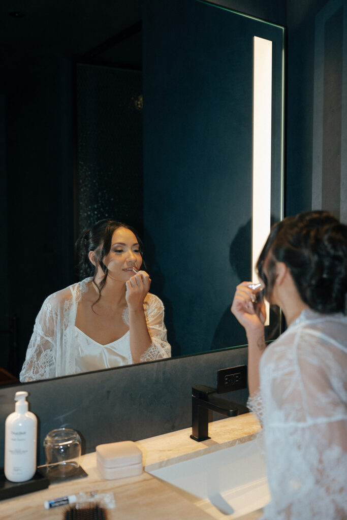 bride getting ready for her dream wedding